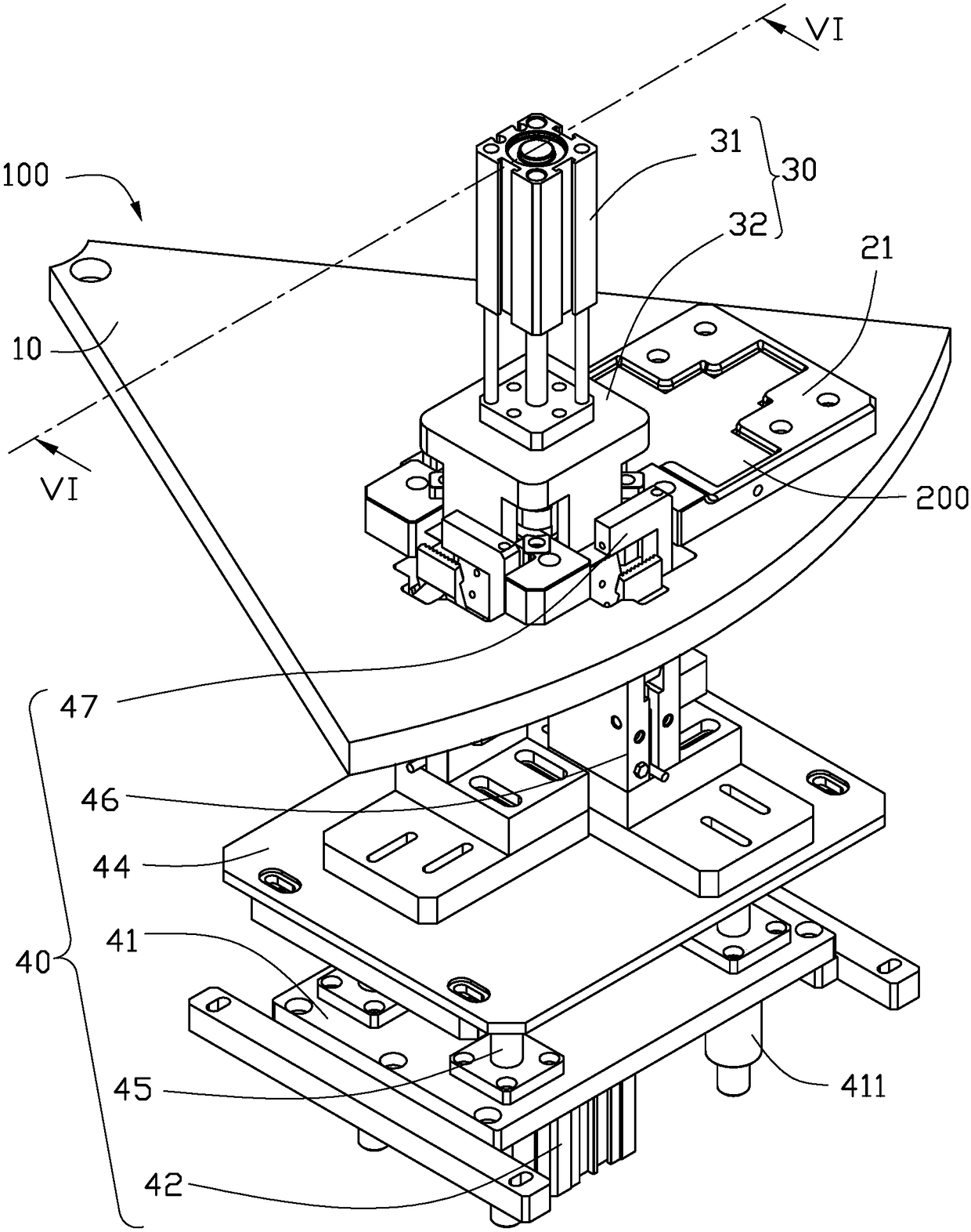 Automatic film tearing device