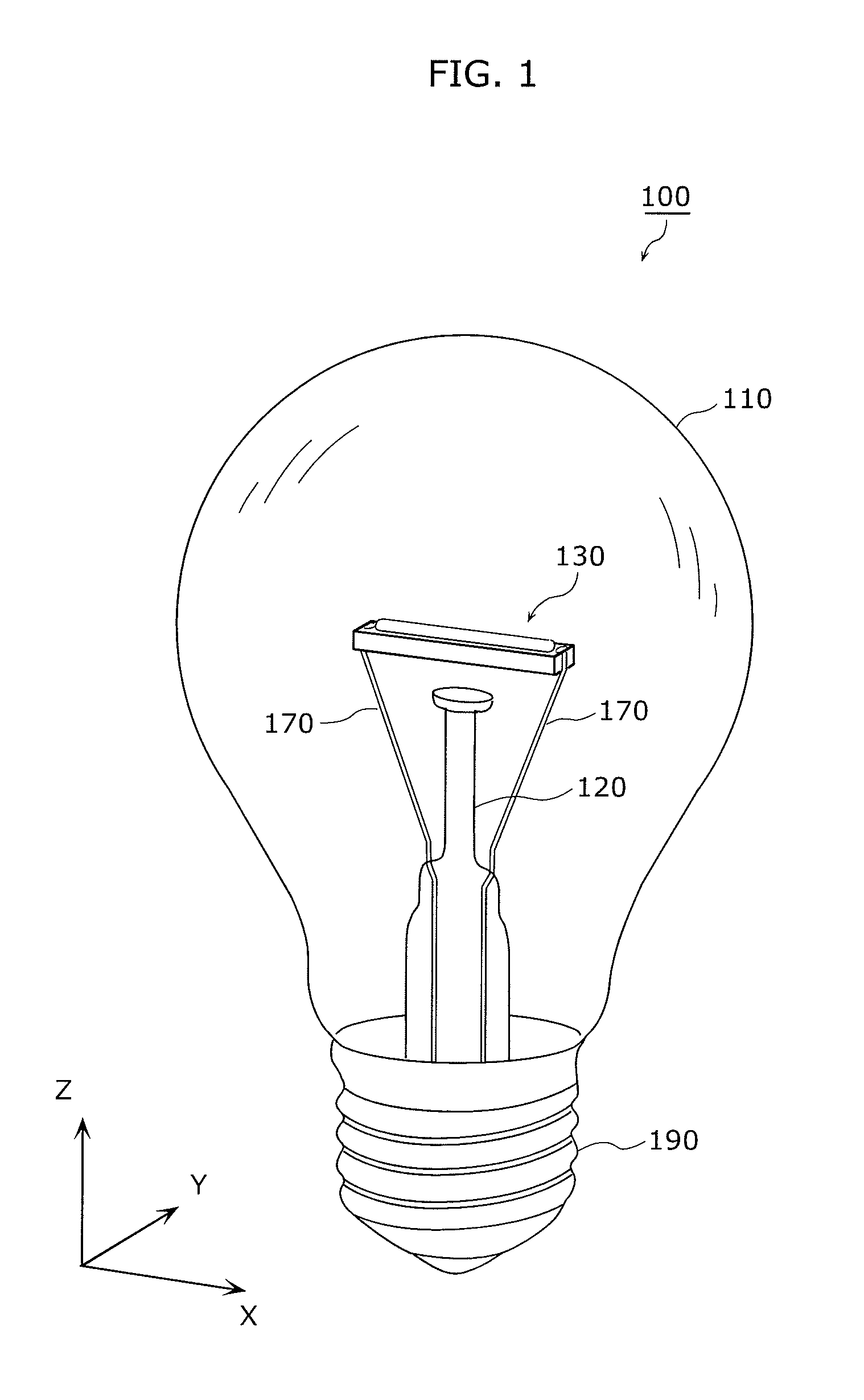 Light-emitting device, light bulb shaped lamp and lighting apparatus