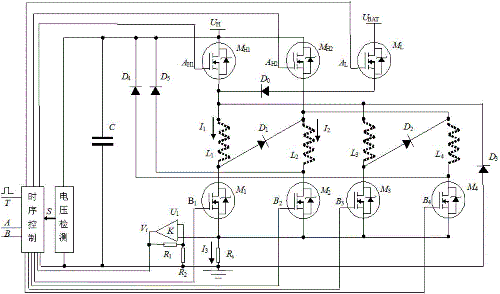 Driving circuit for dual-fuel-injector high-speed electromagnetic valve of opposed two-stroke engine