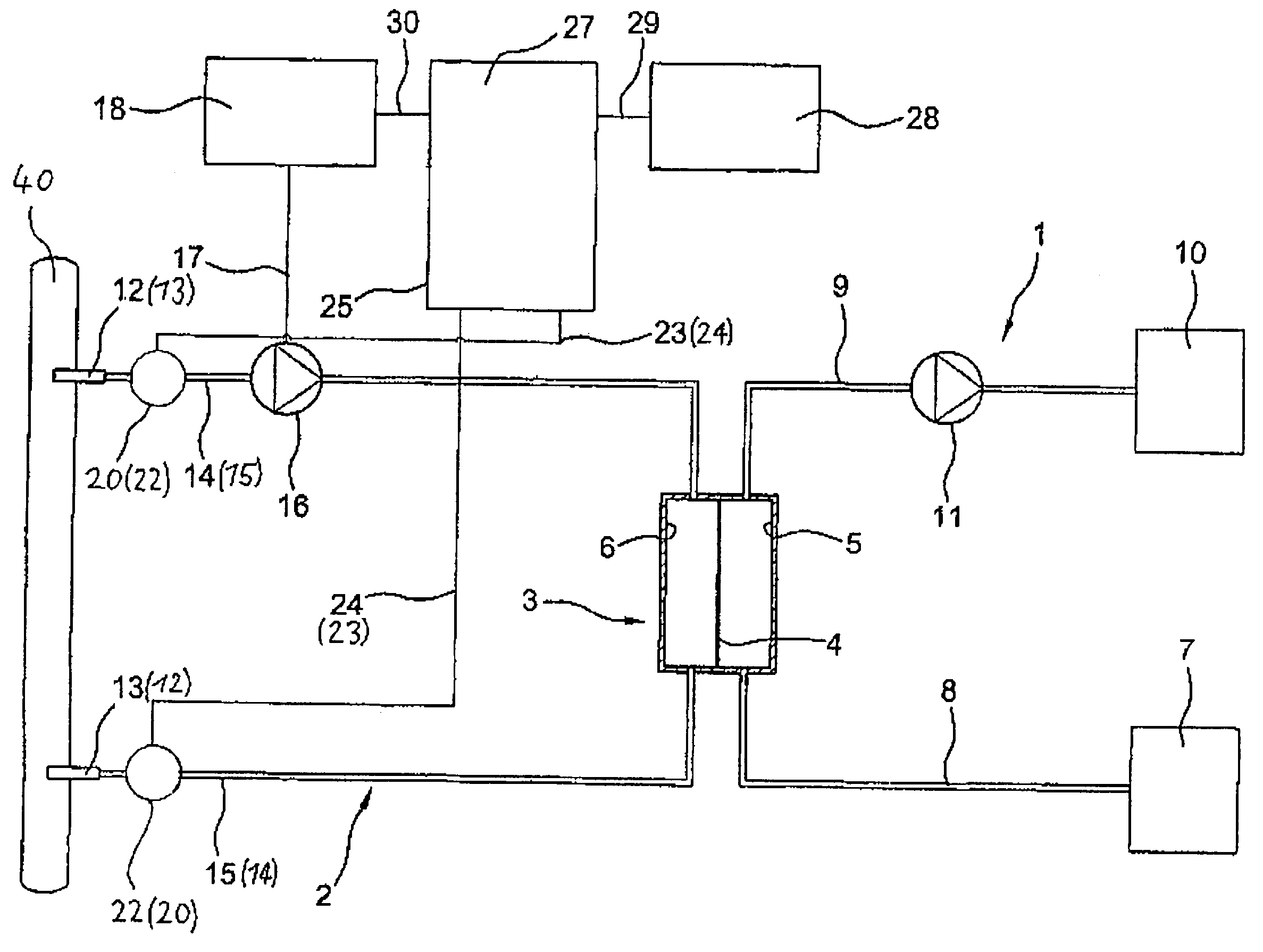 Method and device for determining the blood flow in a blood-conducting tube