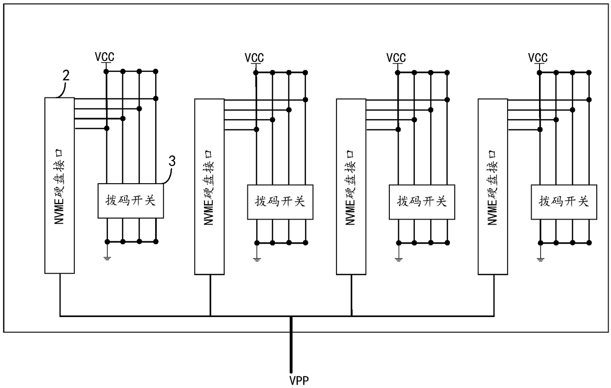 PCIE Riser card and hard disk VPP lighting device