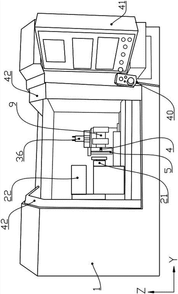 Five-axis linkage numerical control grinding knife machine tool