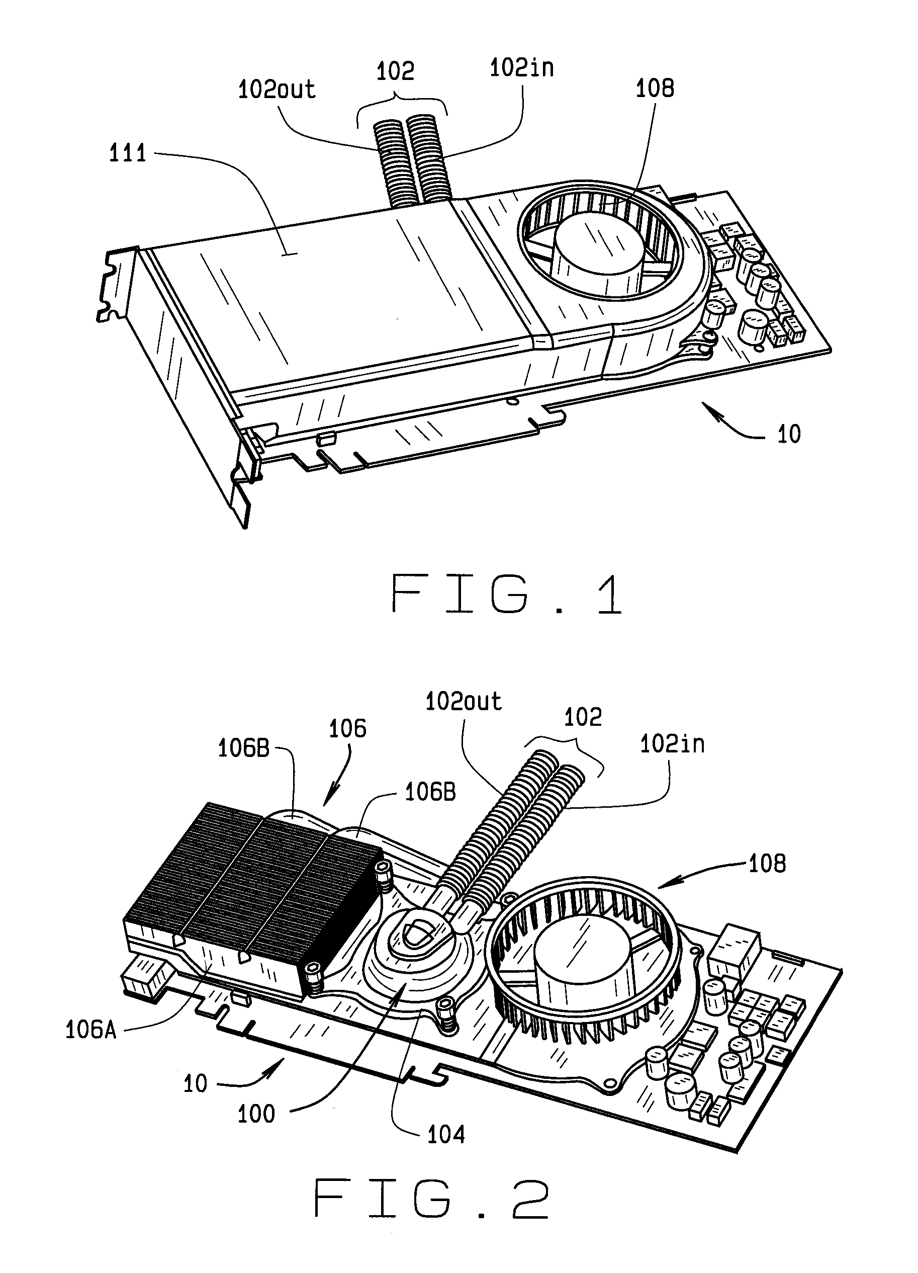 Hybrid liquid-air cooled graphics display adapter