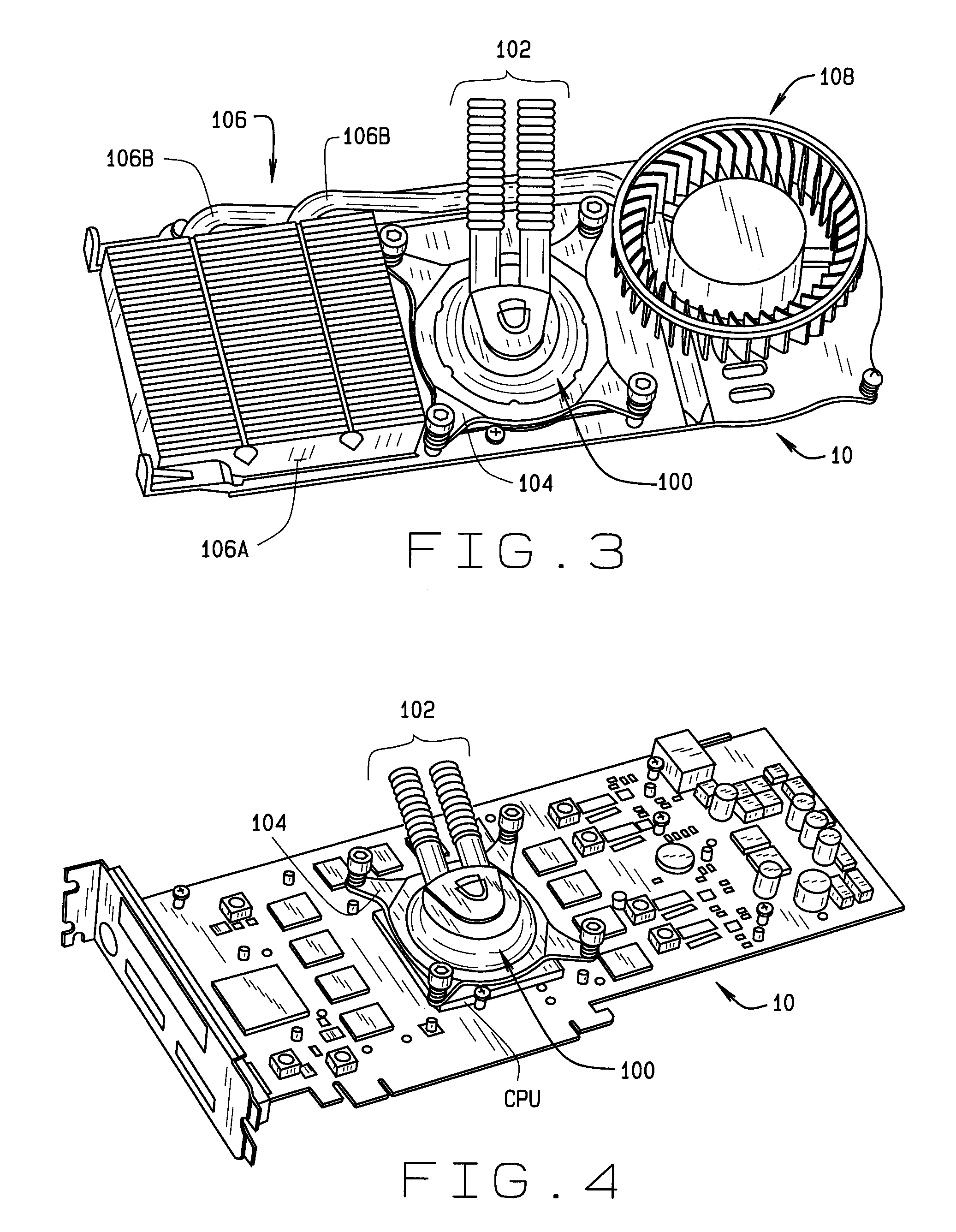 Hybrid liquid-air cooled graphics display adapter