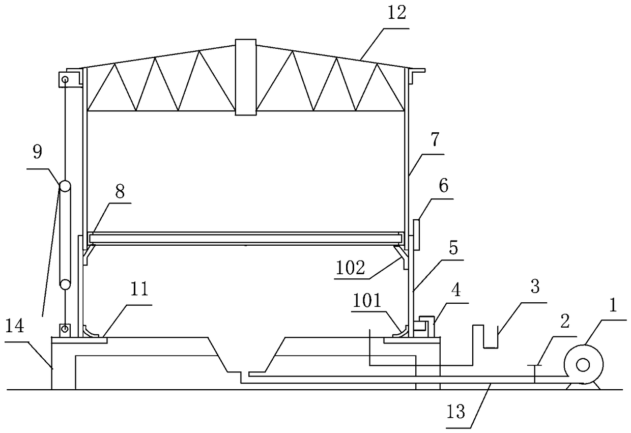 Jack-up installation construction structure of large steel silo