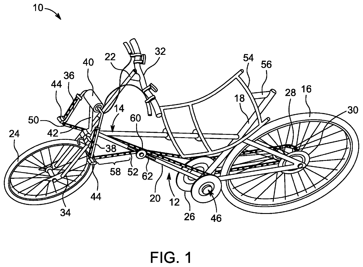 Linearly actuated vehicle providing increased force actuation