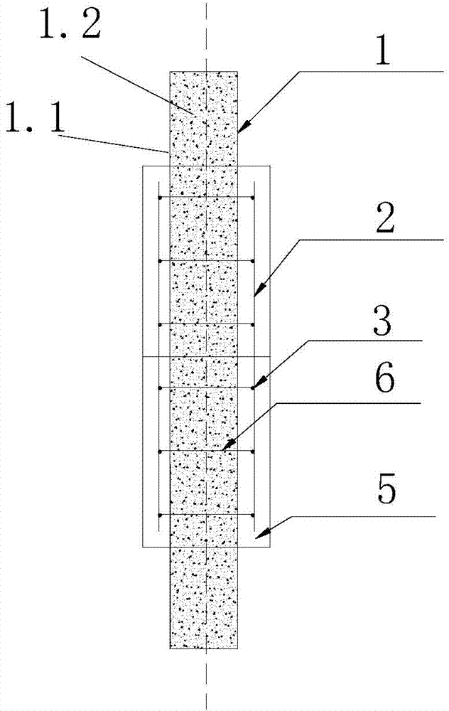 Concrete filled steel tube core column reinforced prefabricated assembly type shear wall unit