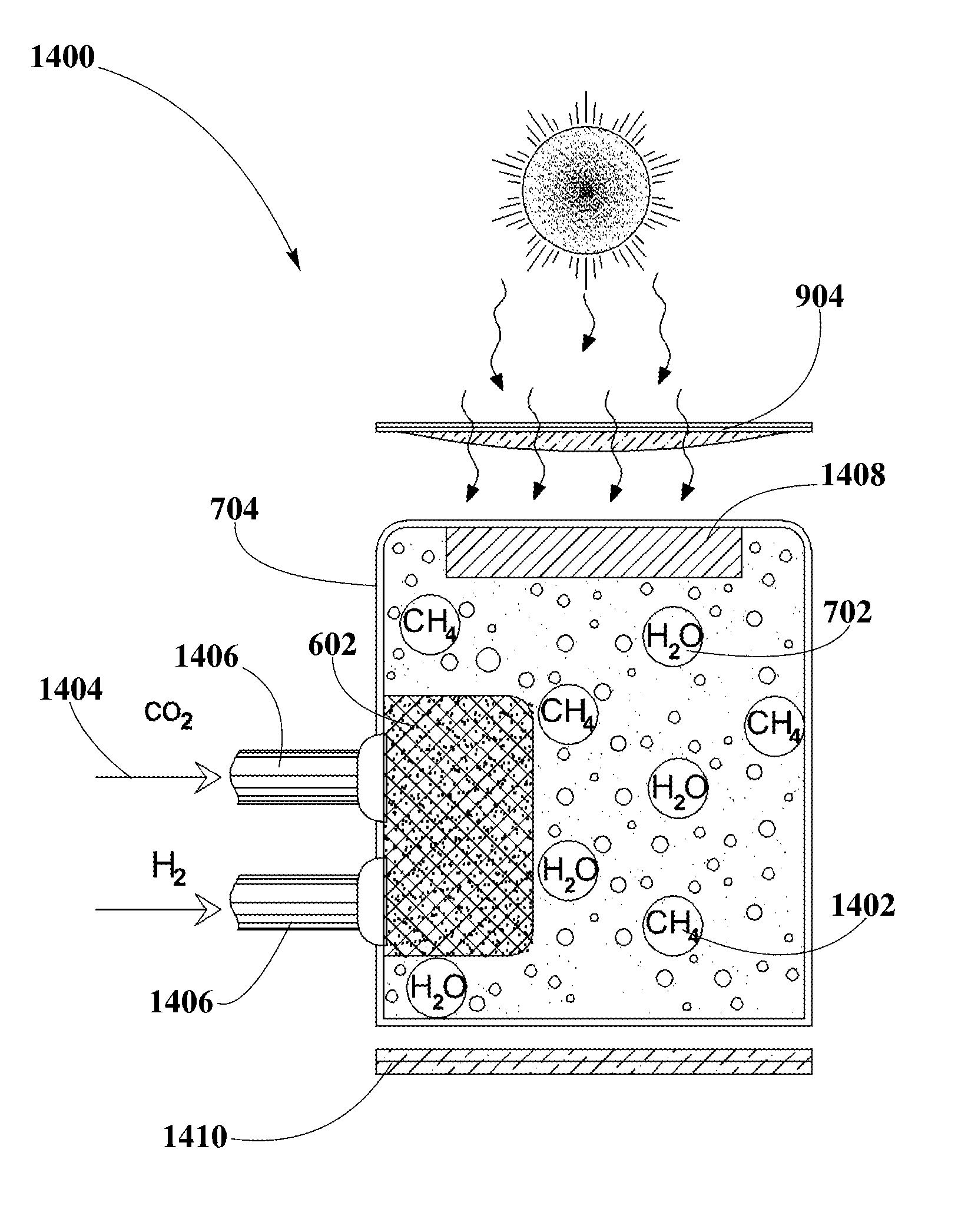 System for increasing efficiency of semiconductor photocatalysts employing a high surface area substrate