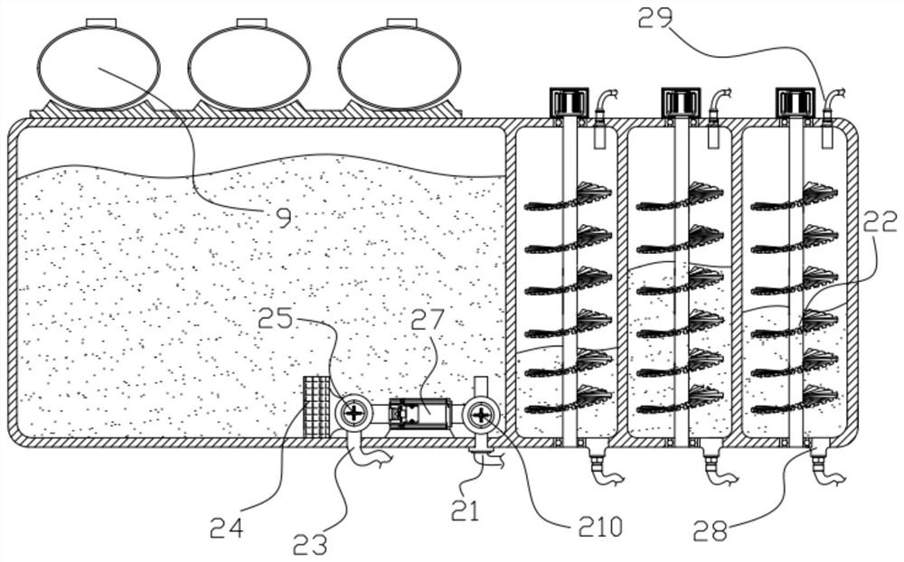 Watering device for garden construction