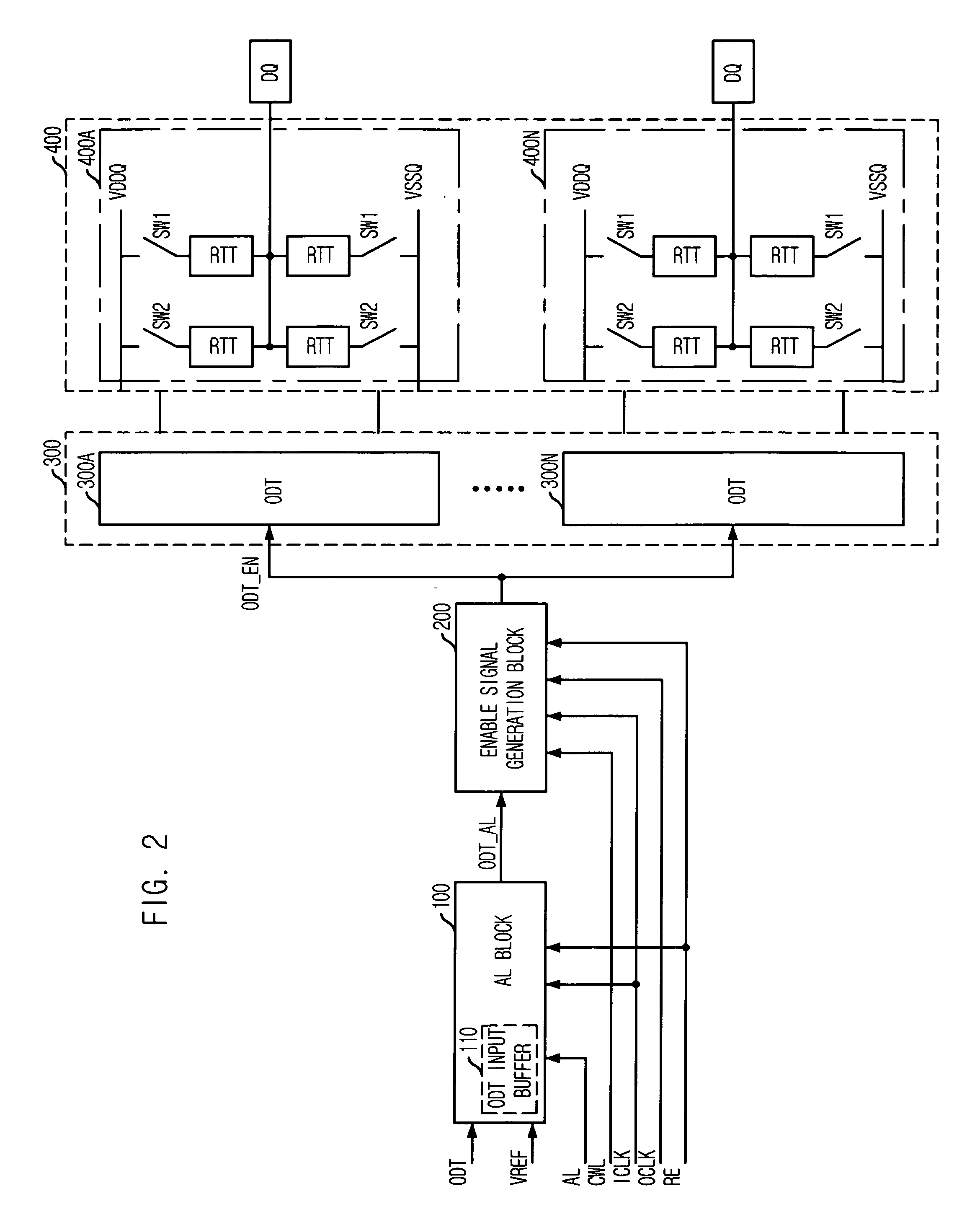 Device for controlling on die termination