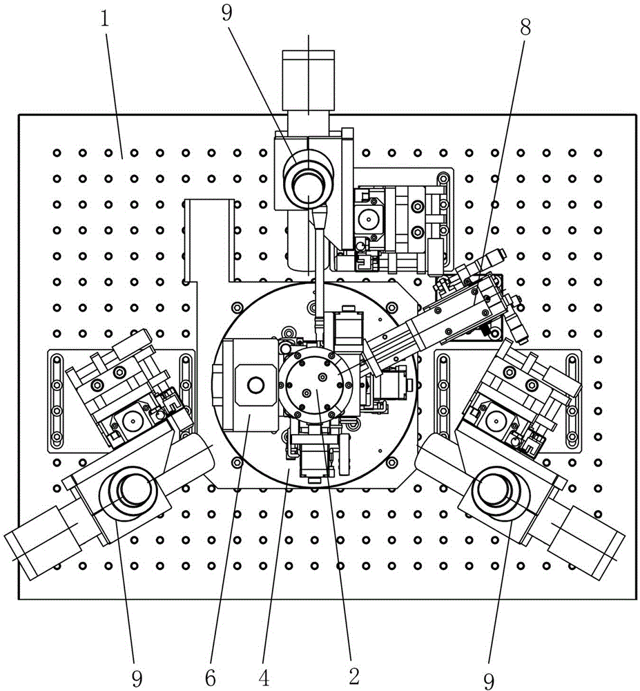 Automatic coupling device of three-in-one coaxial type photoelectronic device