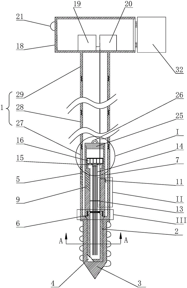 Sampling and detecting integrated device for soil environment detection