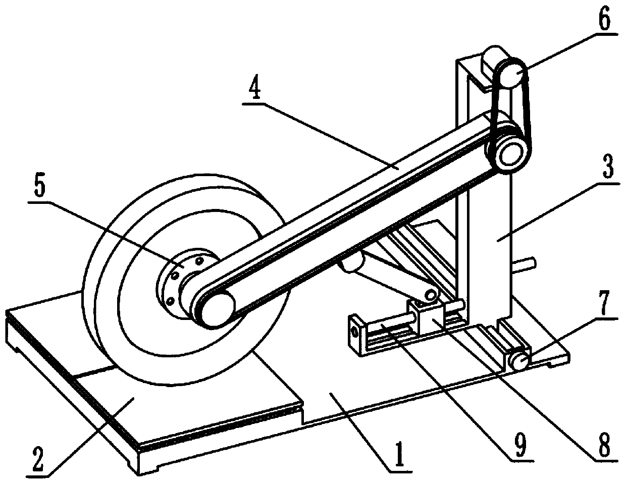 Tire performance testing device