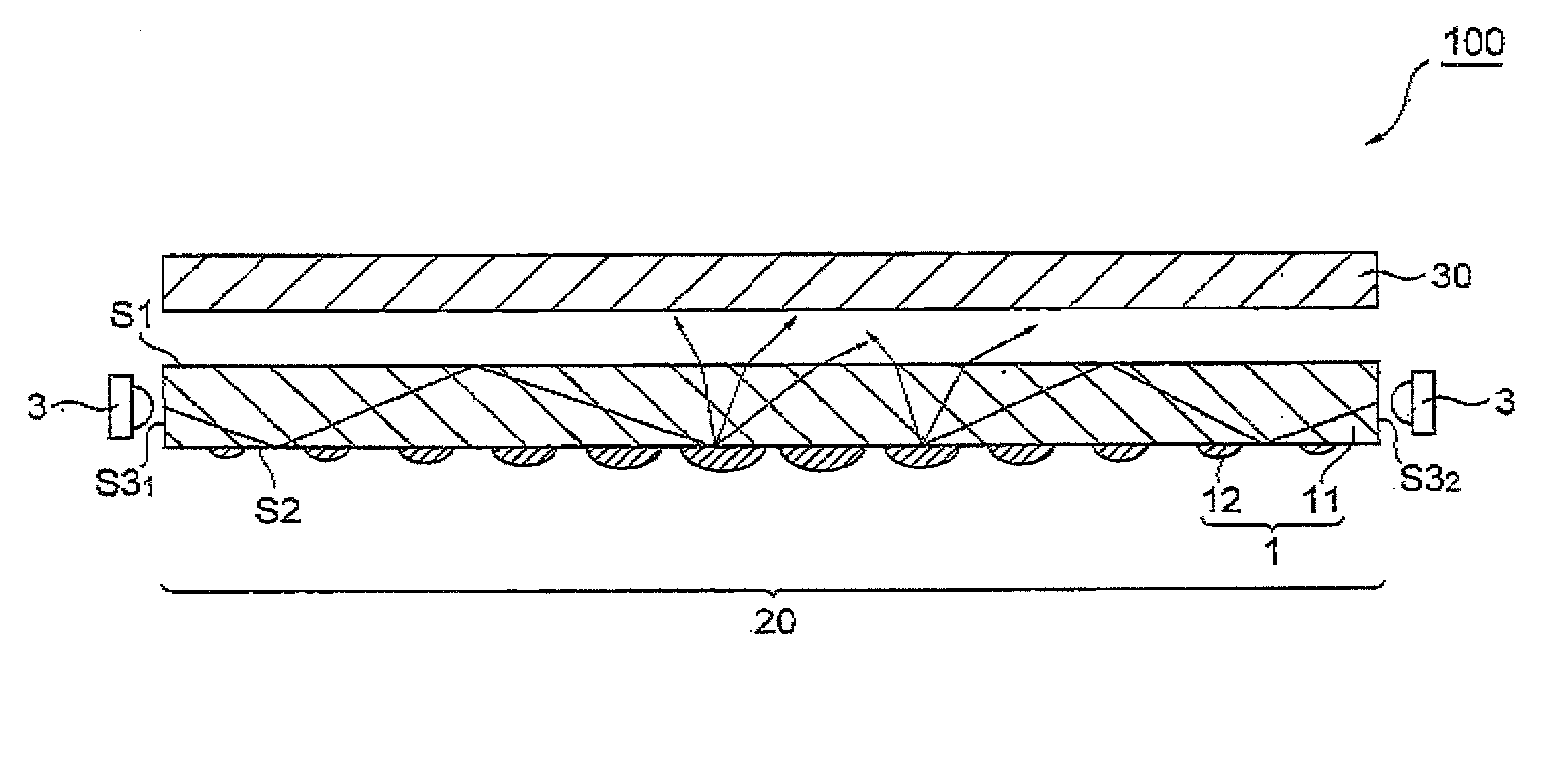 Light guide plate, surface light source device, transmission-type image display device, method of manufacturing light guide plate, and ultraviolet curing type ink-jet ink for light guide plate