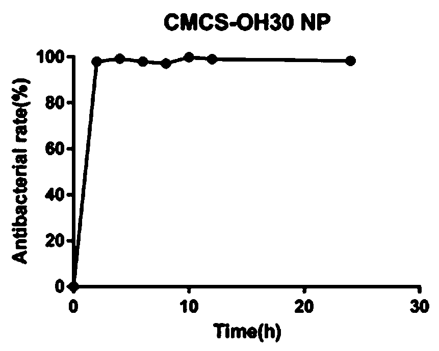 Reptile antibacterial peptide OH-CATH30 nanometer granules and nanofibers and application of nanofibers