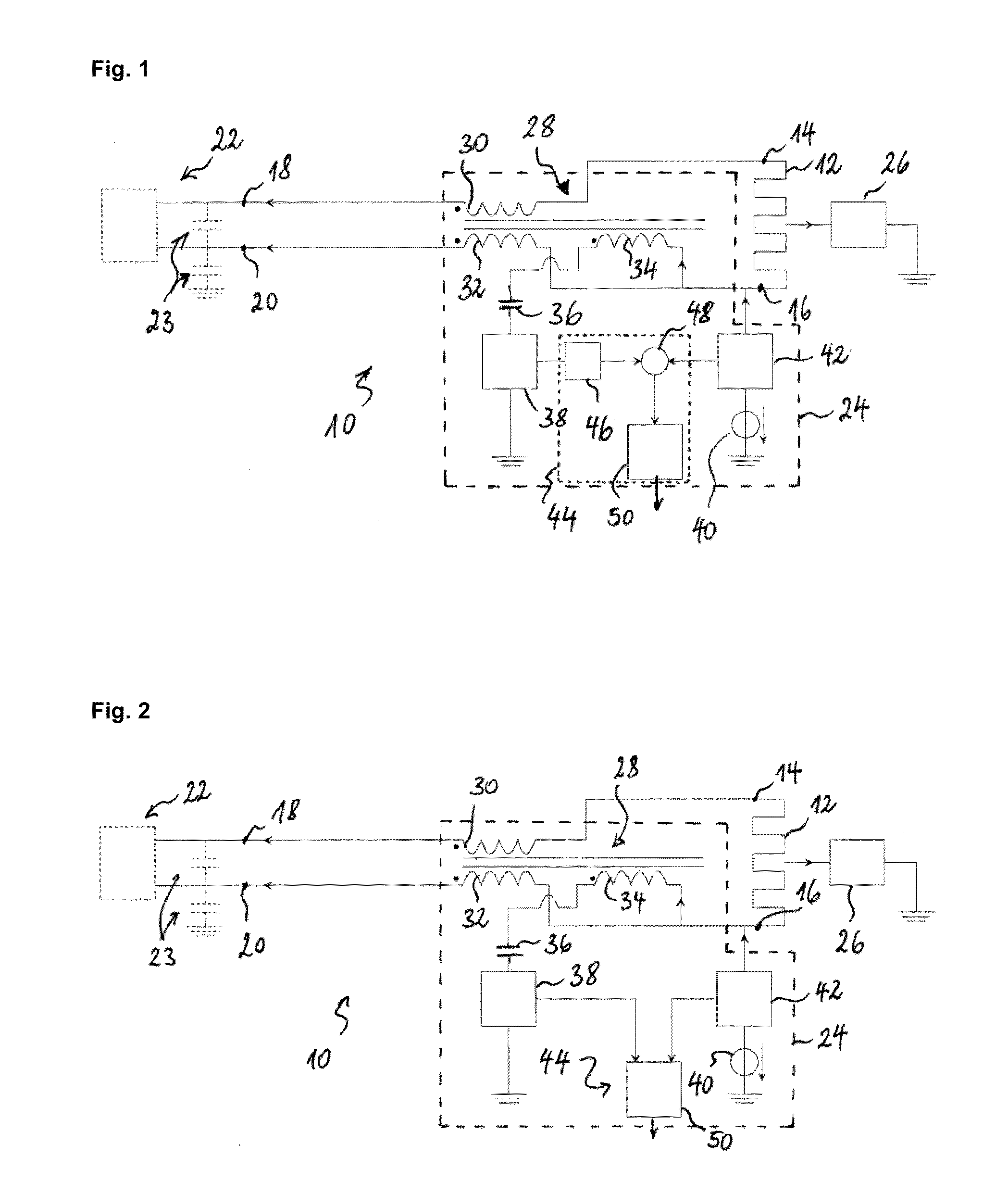 Capacitive sensing system able of using heating element as antenna electrode