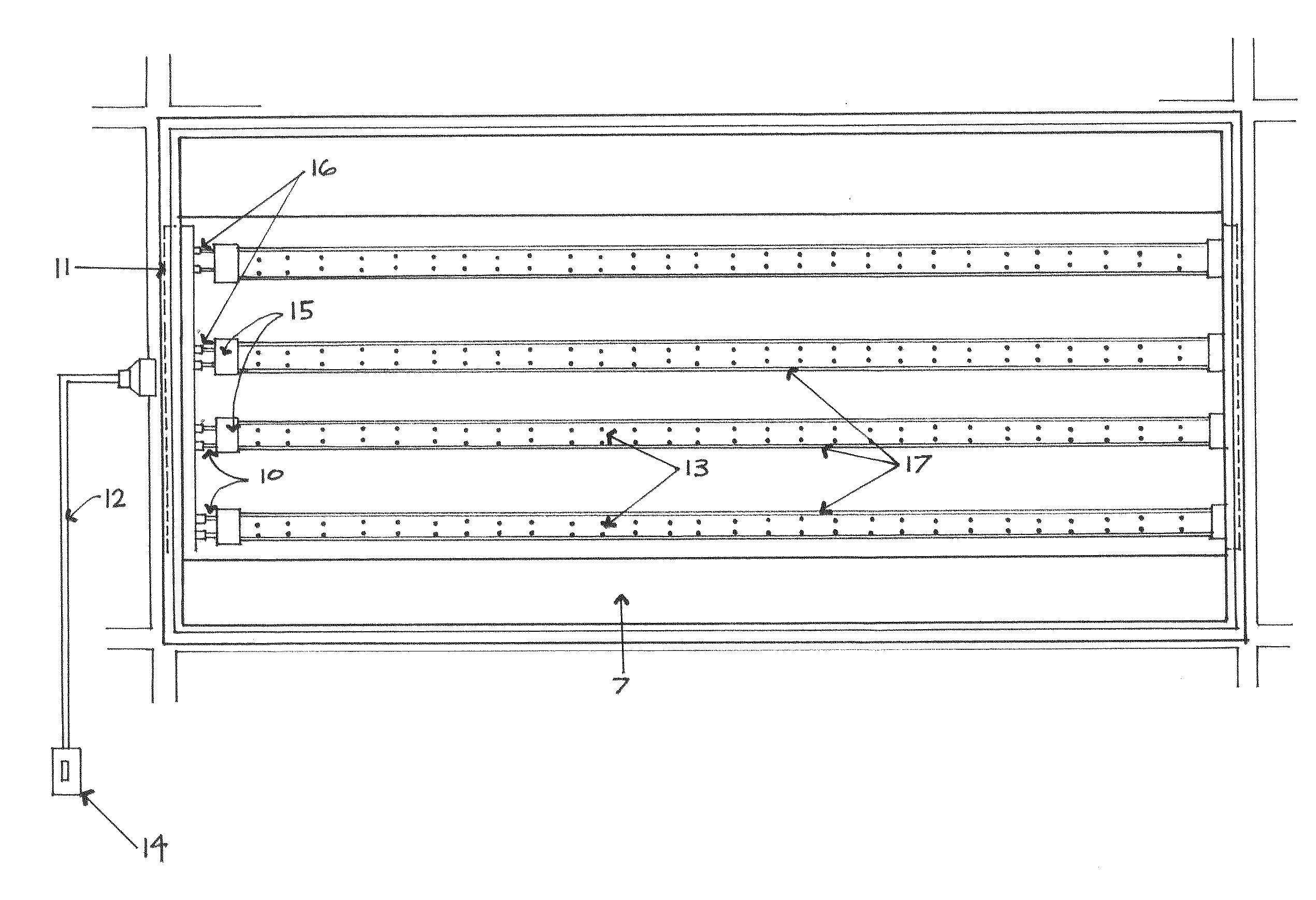 LED light troffer/fixture assembly