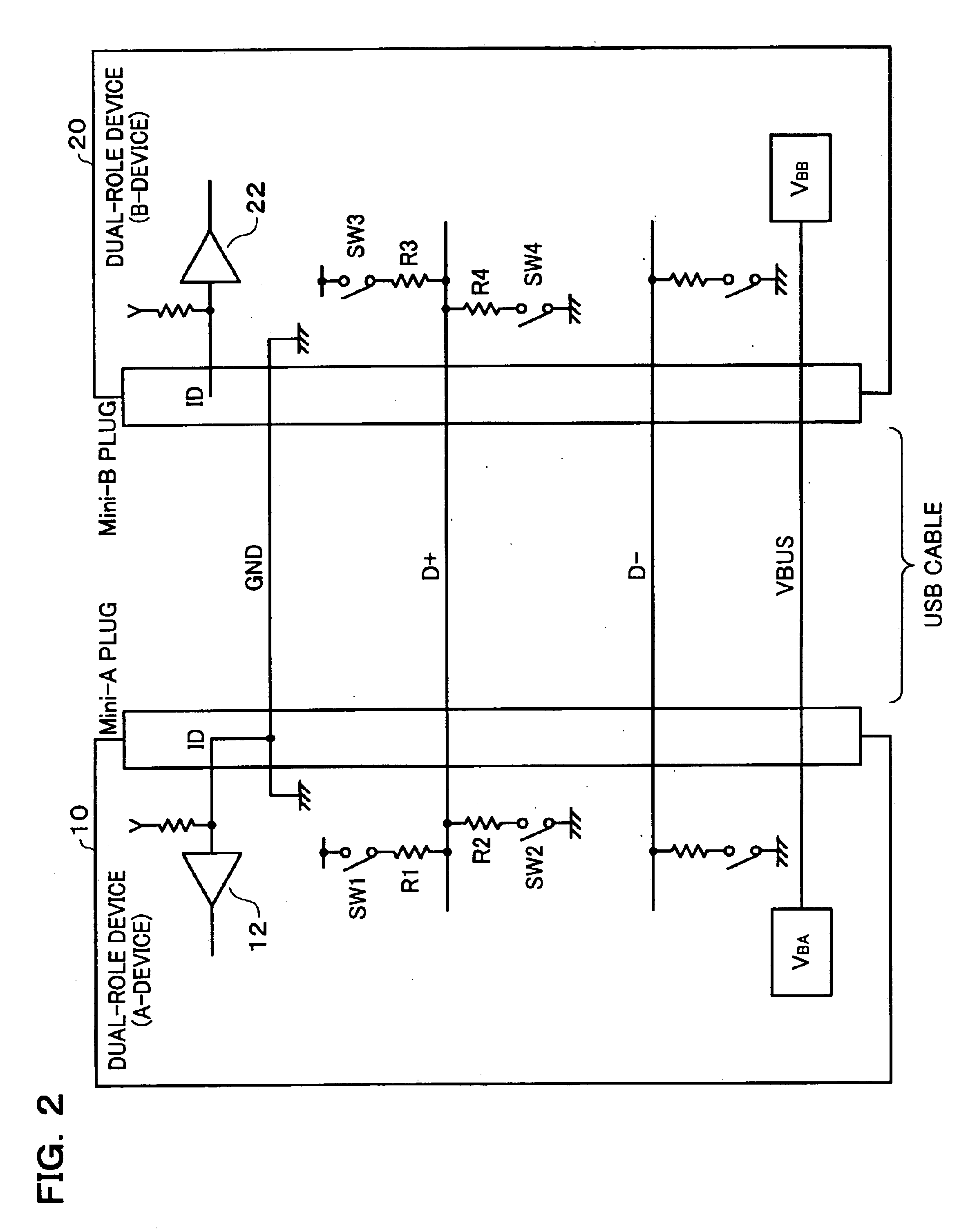 Data transfer control device, electronic equipment, and power supply switching method