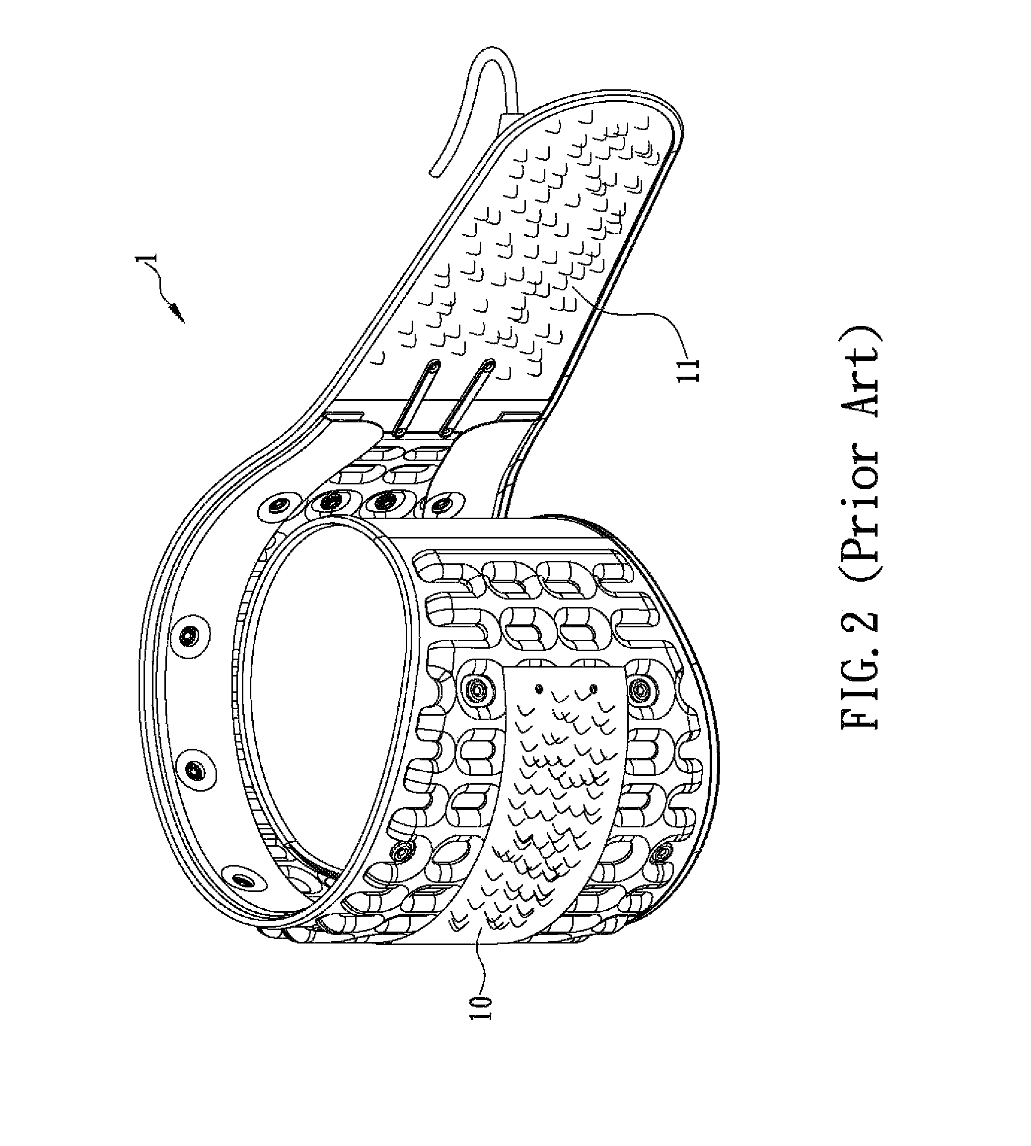 Air traction belt structure