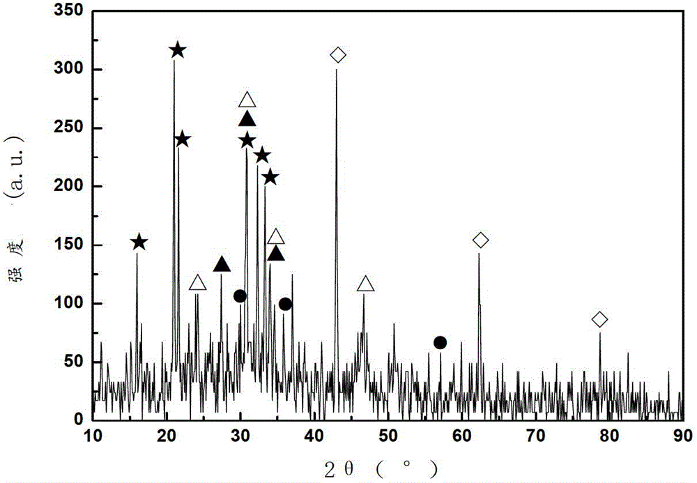 Calcium magnesium phosphate composite material for root canal filling and preparation method thereof