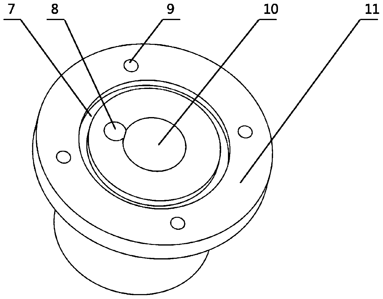 A nozzle air pressure adjustment device capable of improving sealing performance