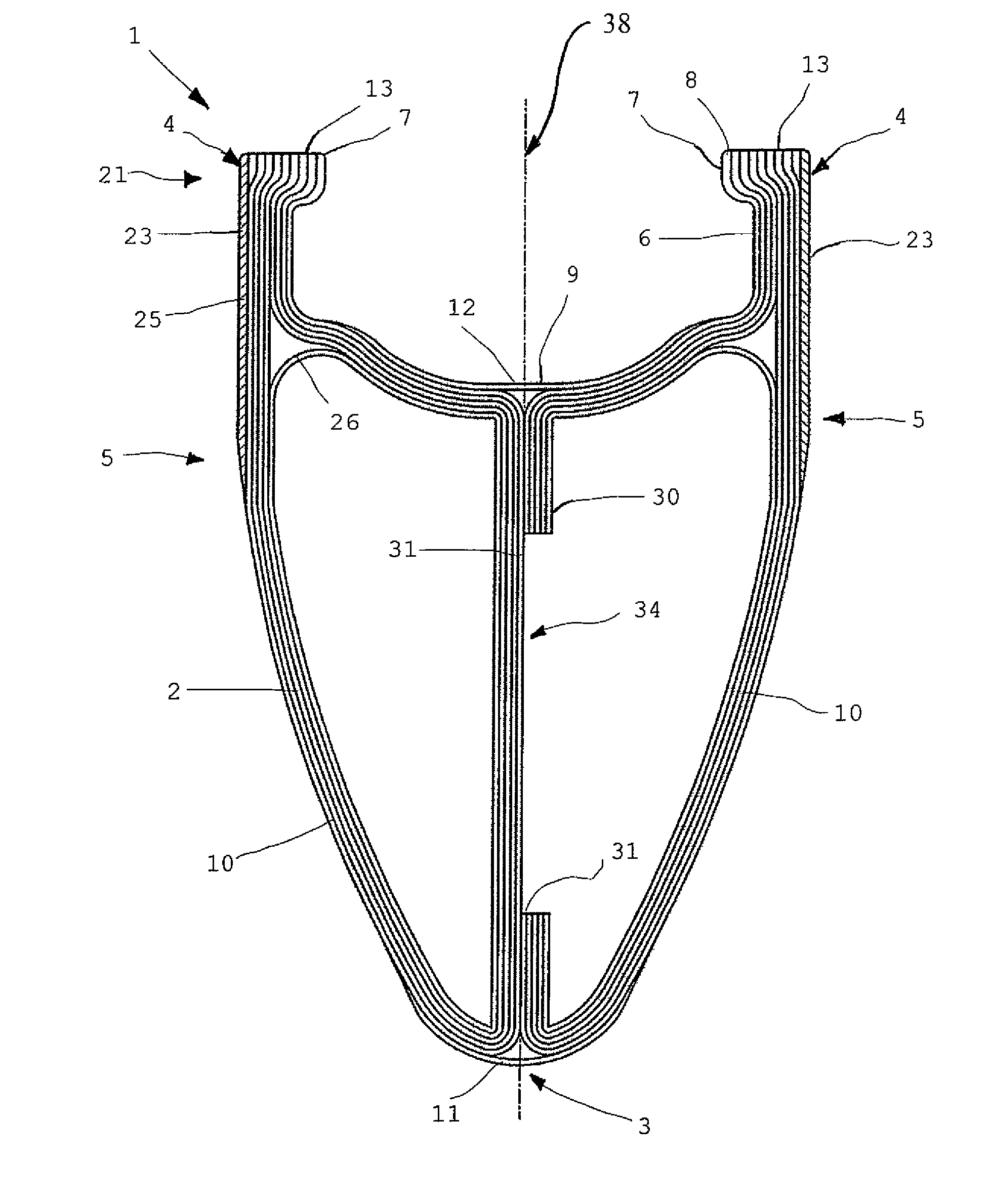 Rim and method for producing a rim