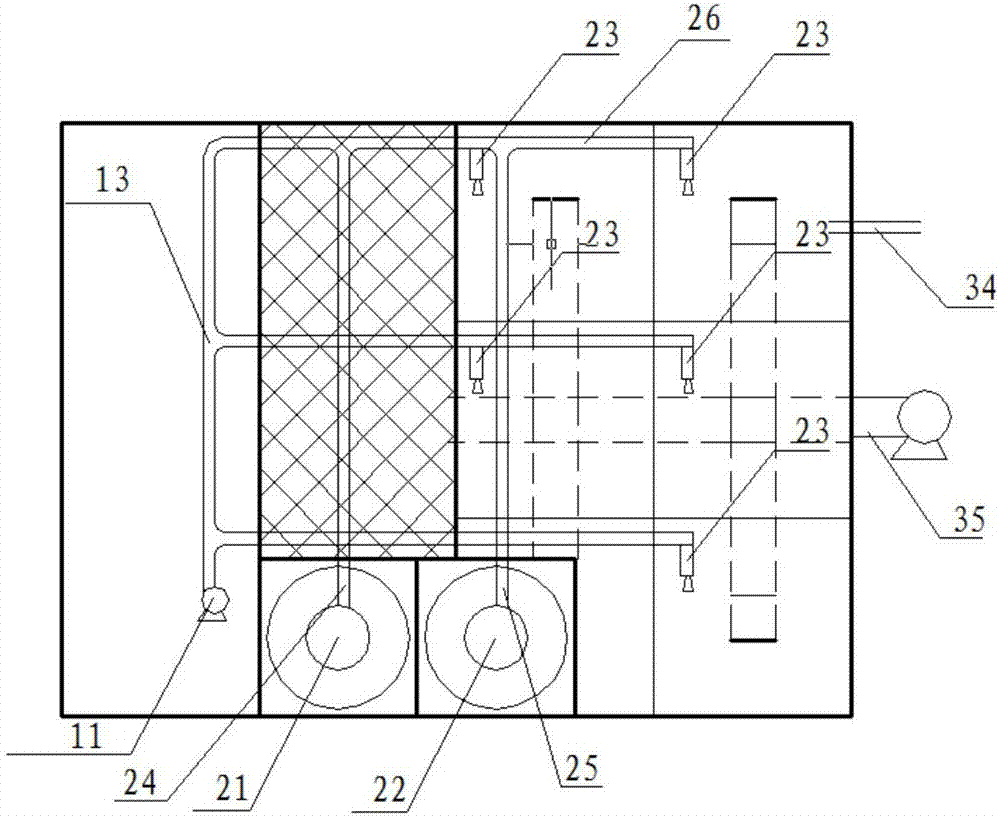 Efficient flocculation and de-coloring device for treating printing and dyeing wastewater