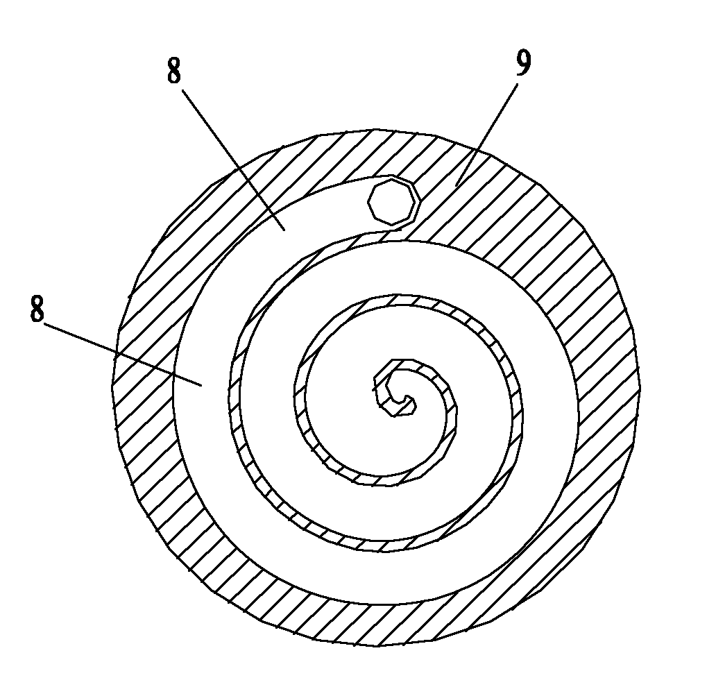 Archimedes spiral channel based controllable magneto-rheological grease buffer