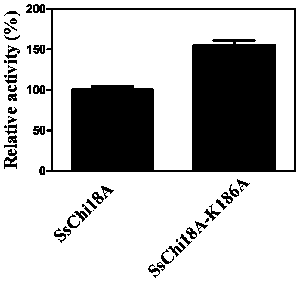 Mutated chitinase and application thereof