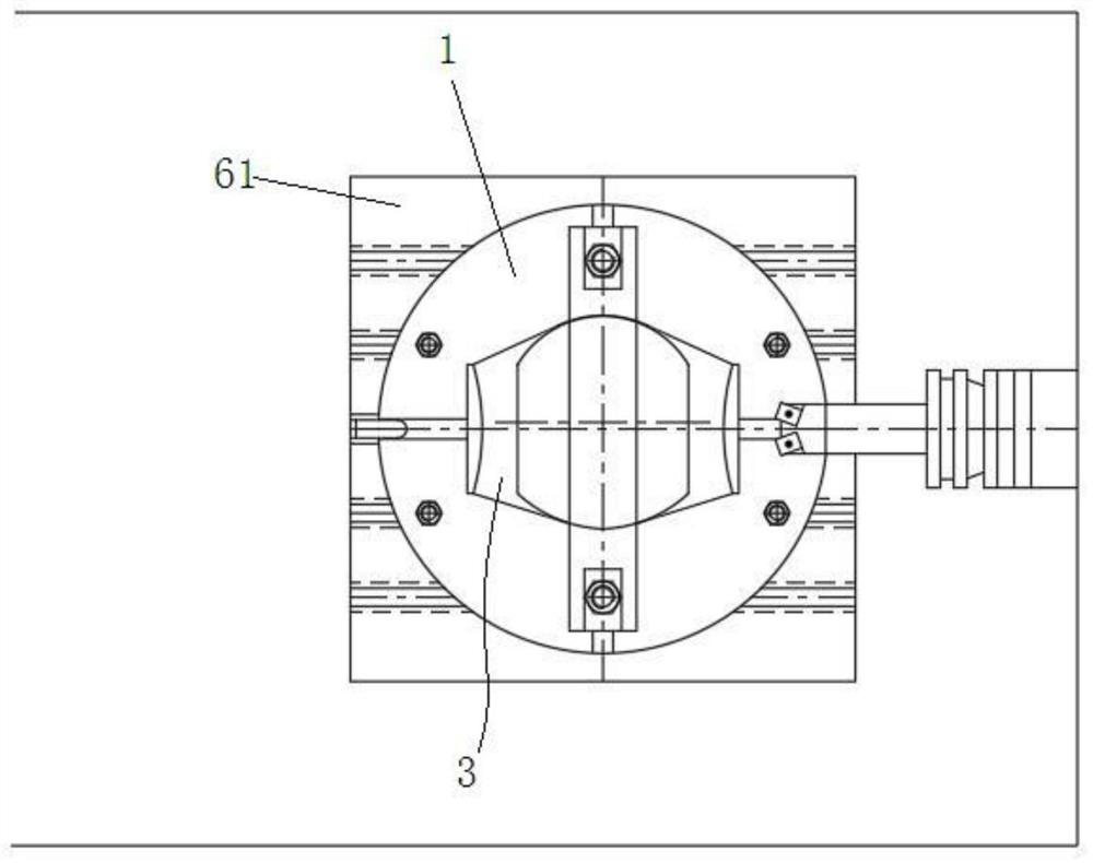 Valve ball fixing device and shaft hole machining device