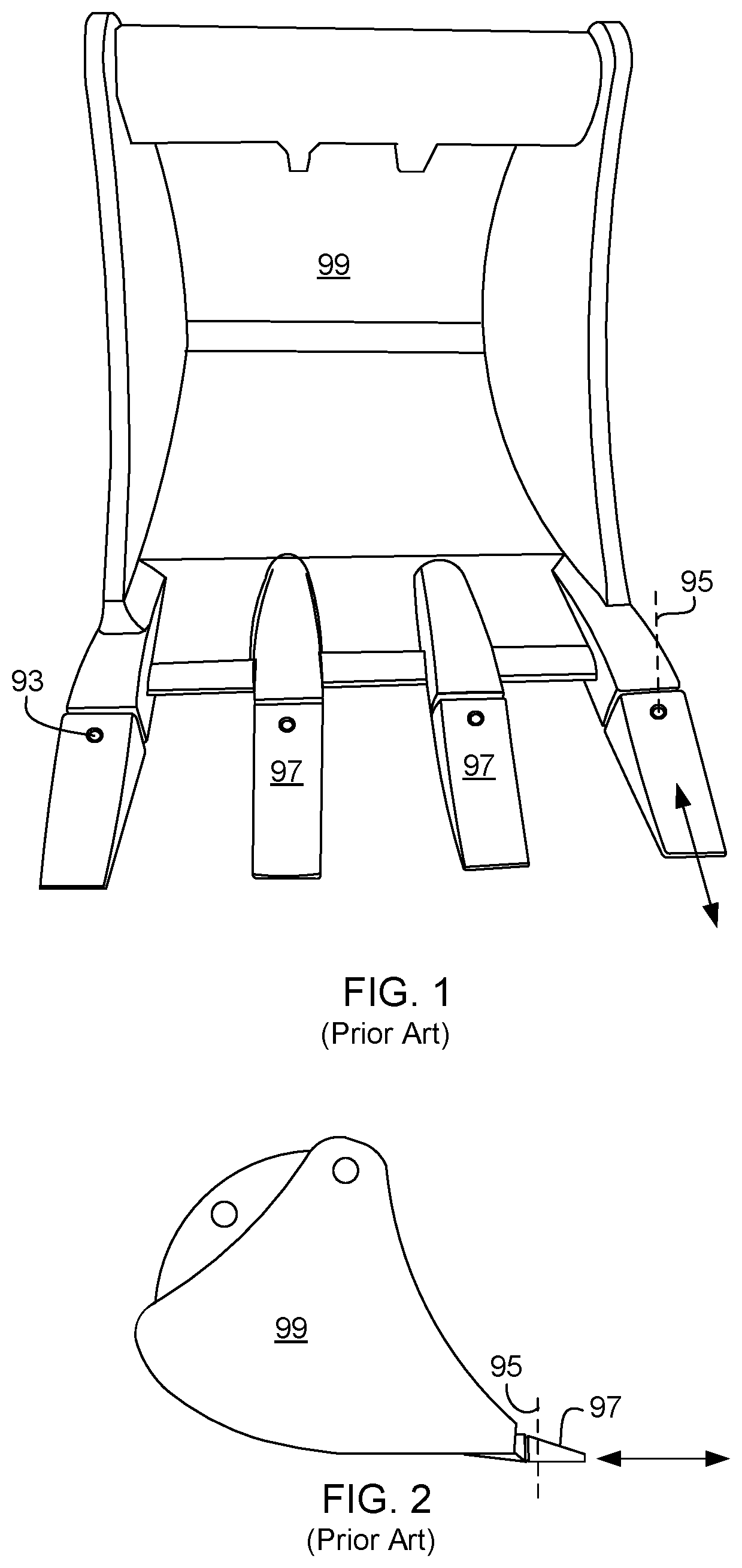 Digging bar attachment for toothed bucket