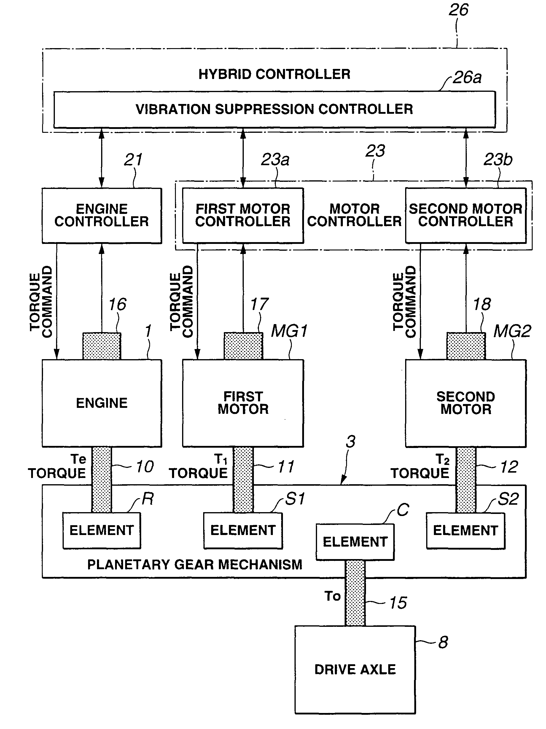 Vibration suppression apparatus and method for hybrid vehicle