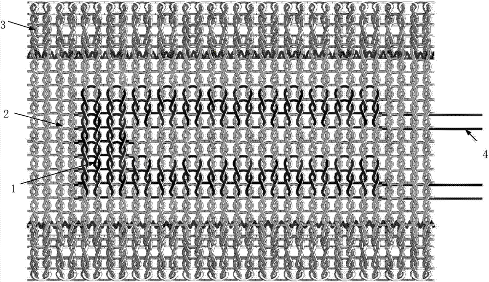 Strain sensor for weft knitted fabric and knitting method