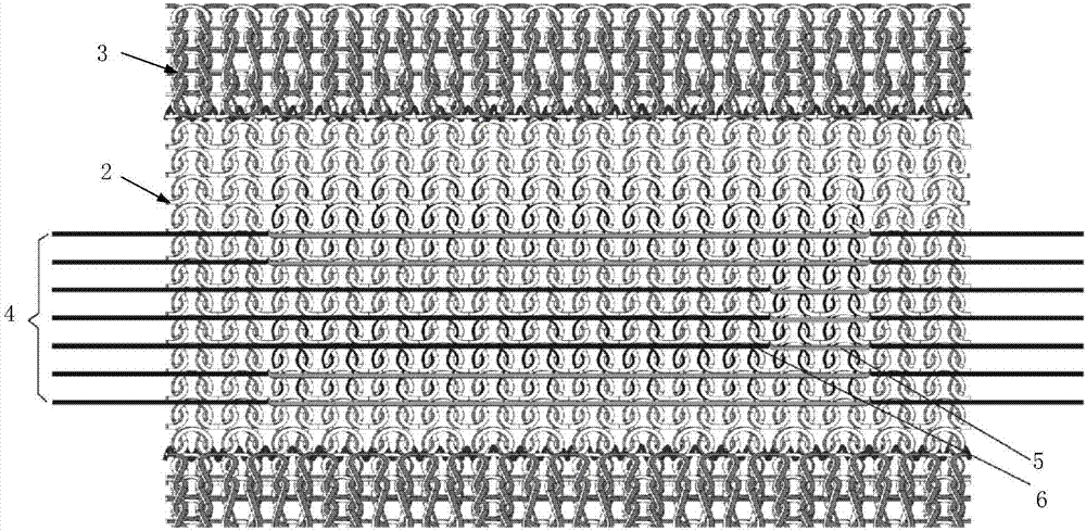 Strain sensor for weft knitted fabric and knitting method