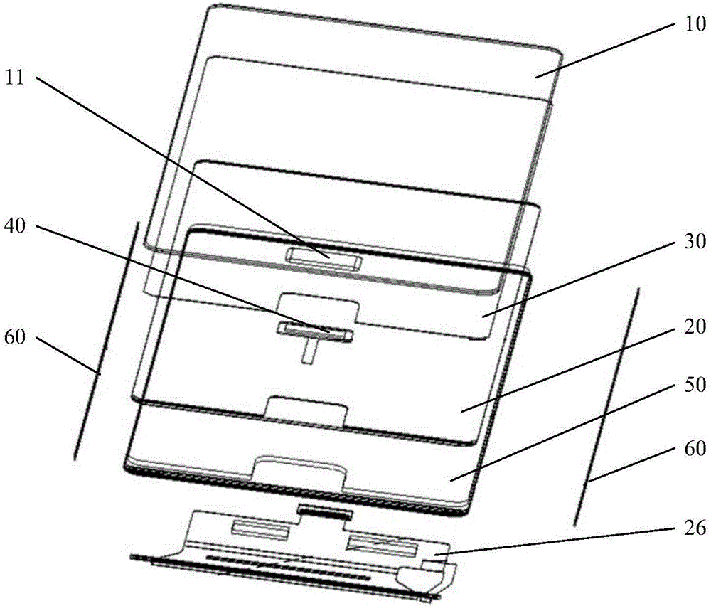 Mobile terminal touch control display structure, production method thereof, and mobile terminal