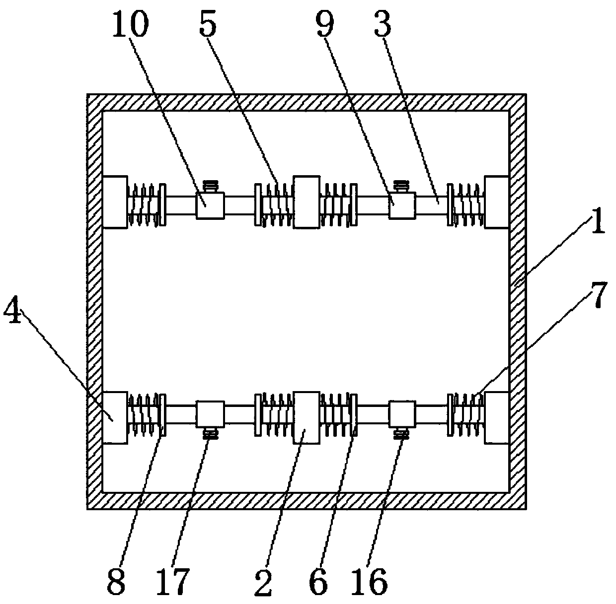 Damping and clamping device for electrical equipment