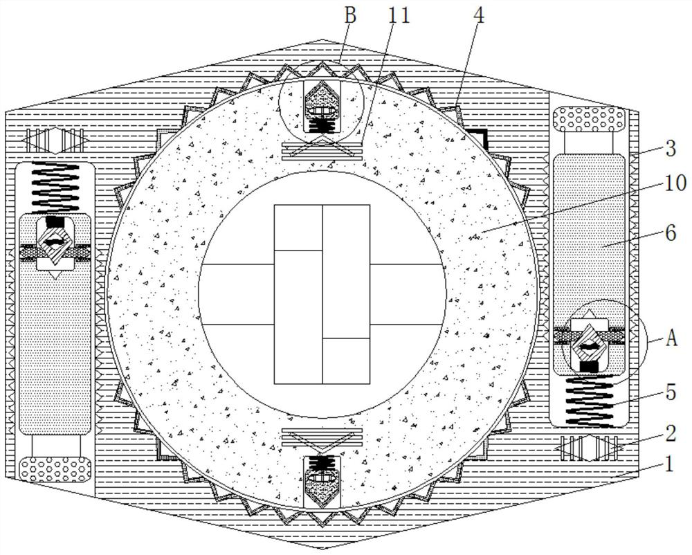 Angle-adjustable stepped hole spacing measurement device