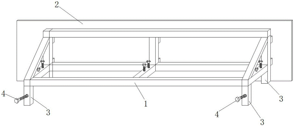 Anti-overflow device and construction method of plant-growing ecological concrete poured on inclined plane