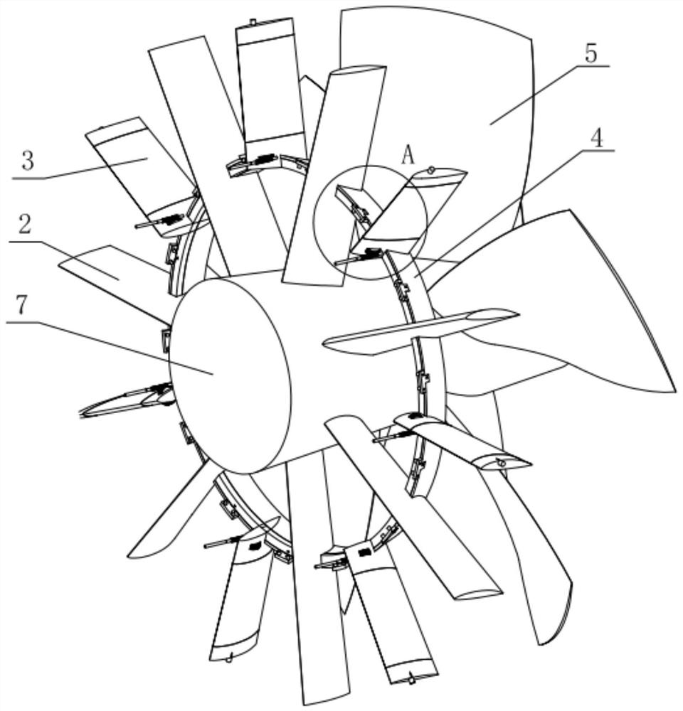 Guide pipe paddle supporting partition prewhirl flow guide device