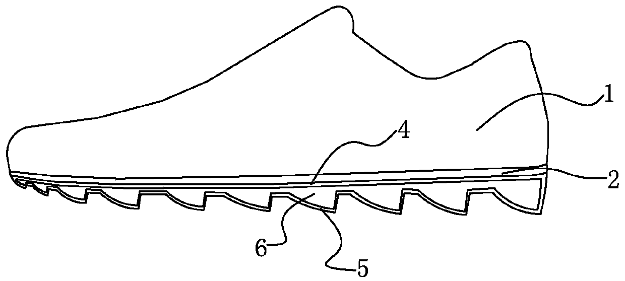 Shock absorption structure and shoe sole with shock absorption structure