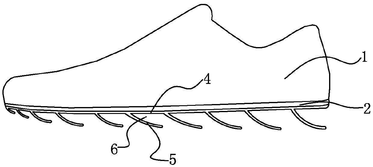 Shock absorption structure and shoe sole with shock absorption structure