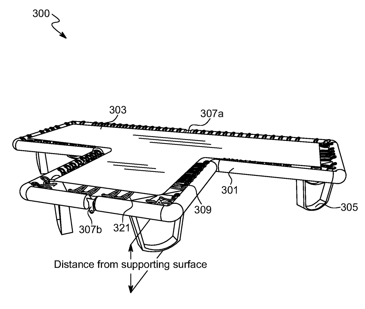 Sound absorbing rebounding device