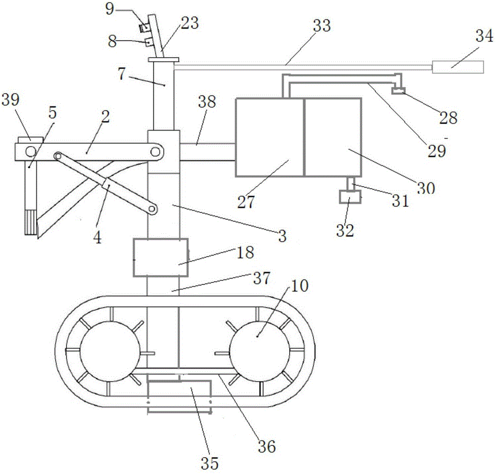 Multifunctional tea leaf picking and tea tree maintaining machine