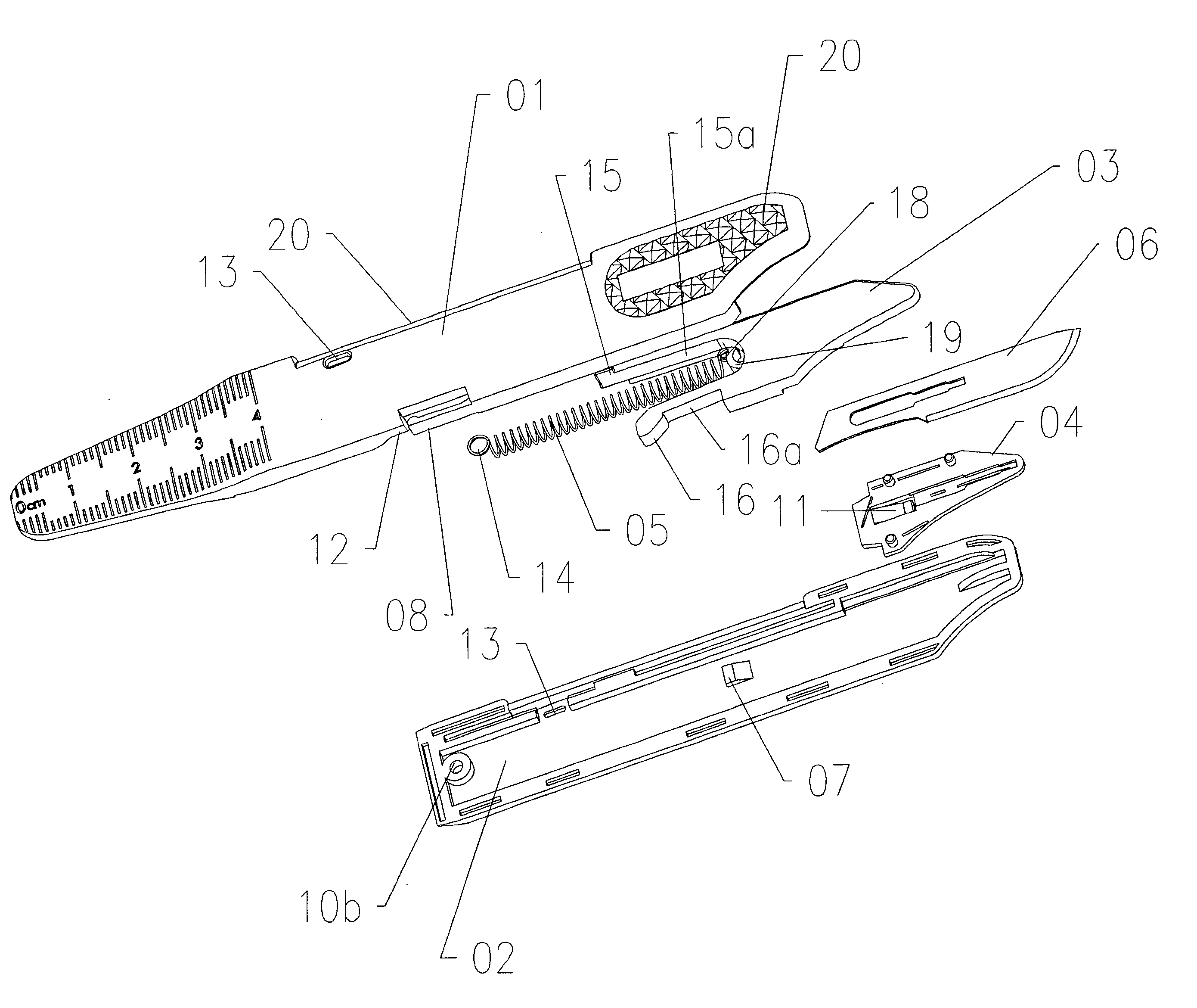 Automatic retractable blade scalpel