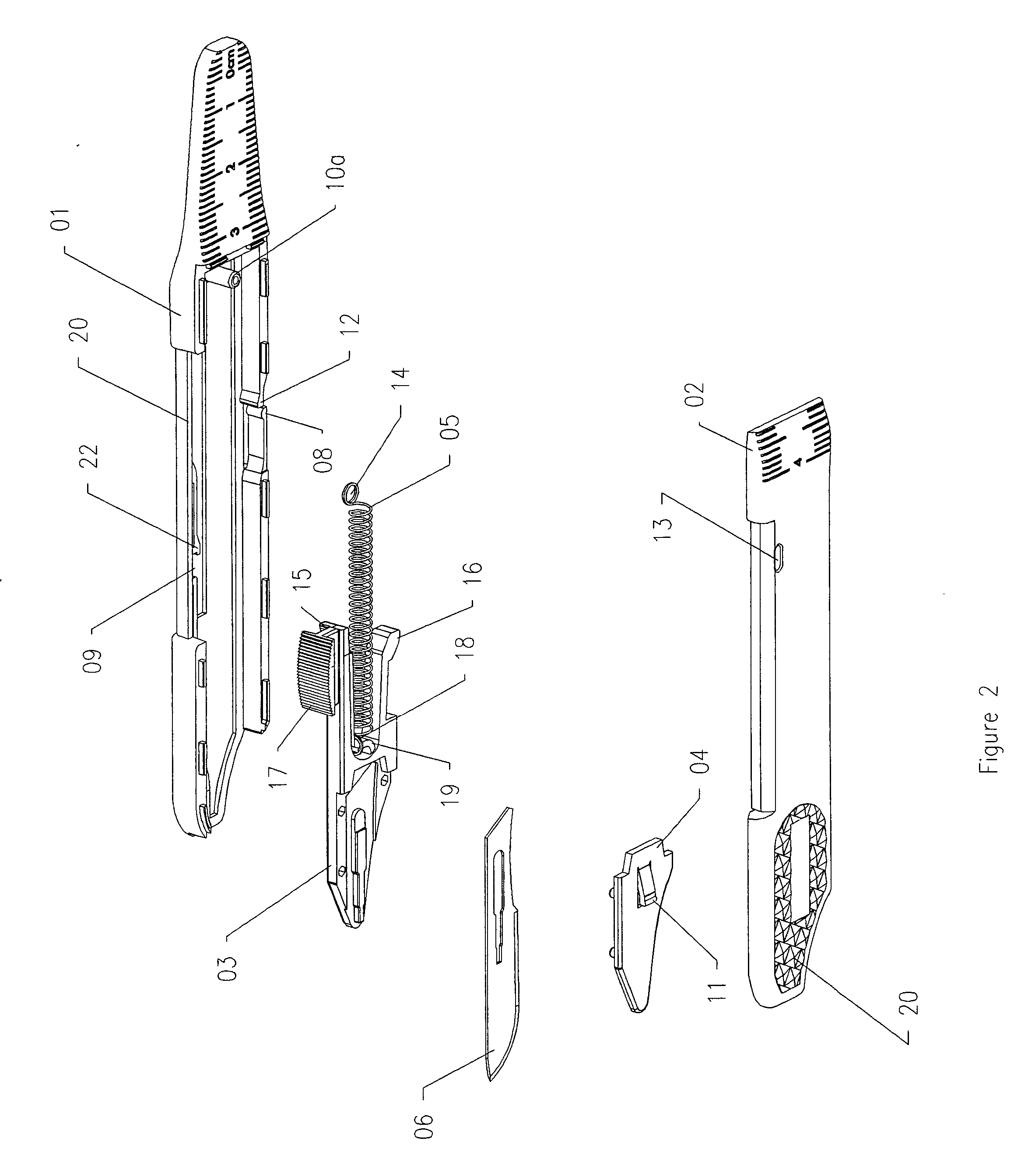 Automatic retractable blade scalpel