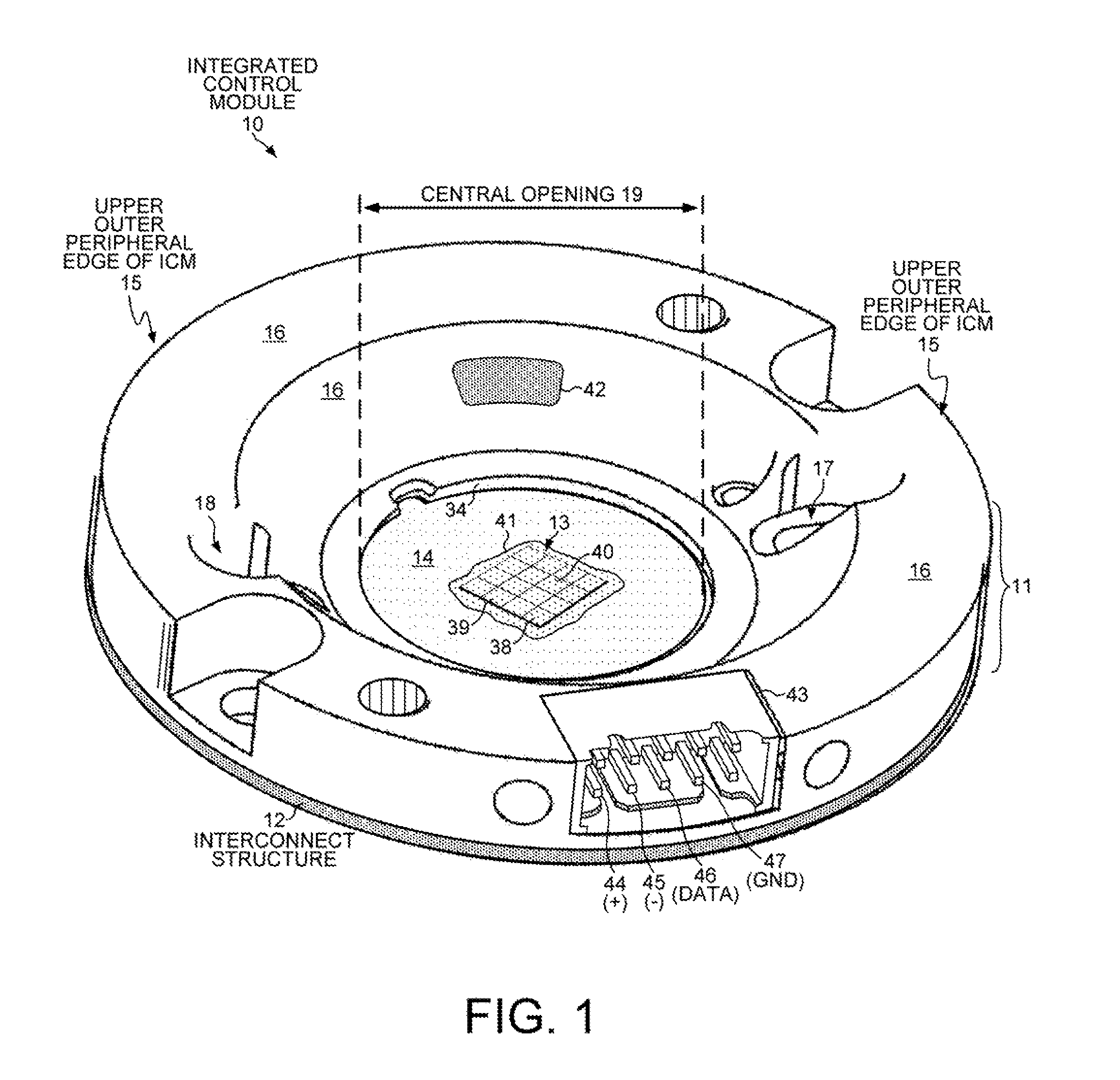 Monolithic LED chip in an integrated control module with active circuitry