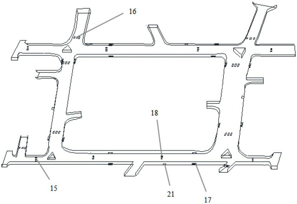 Fire ventilation and smoke exhaust experimental simulation device based on urban underground traffic linkage tunnel system