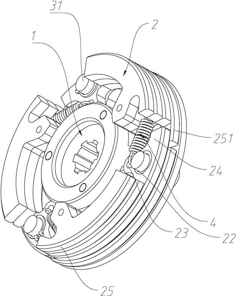 Rapid-clutching centrifugal type clutch