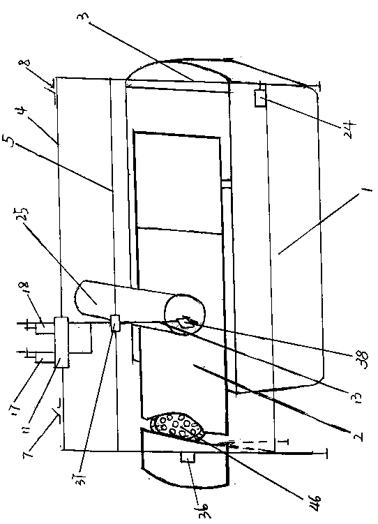 Horizontal-type bathing machine with head washing device