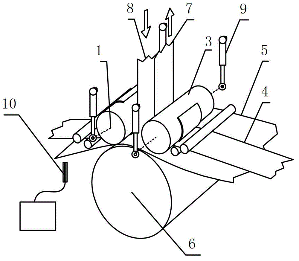 Device for carrying out hot stamping for multiple times on one impression roller